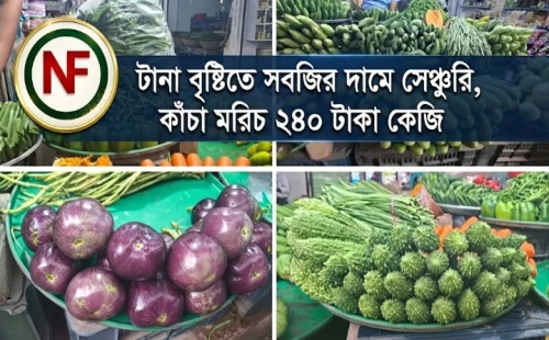 টানা বৃষ্টিতে সবজির দামে সেঞ্চুরি, কাঁচা মরিচ ২৪০ টাকা কেজি